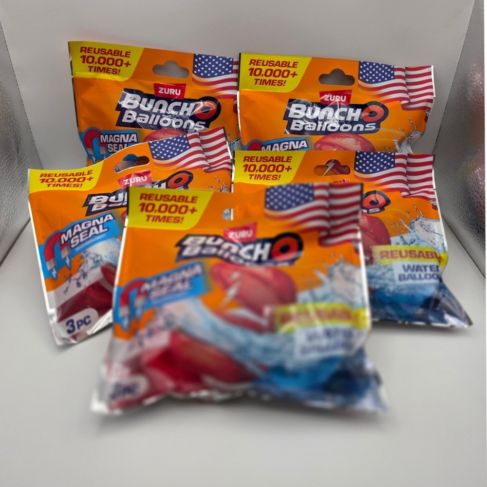 5 packages of 3 Zuru Bunch O Balloons Reusable Water Balloons NEW